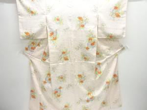 草花模様小紋着物